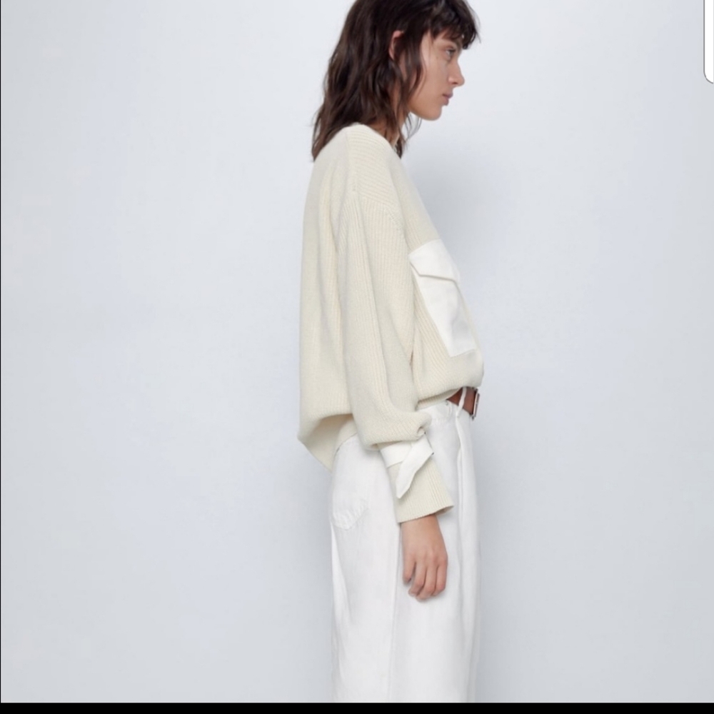ZARA Knit Sweater with Pocket - Picture 5 of 10